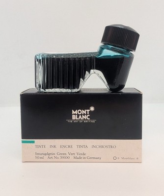 Vintage Montblanc Ink Bottle Green 50ml Pen Refill West Germany 39100 NOS T5