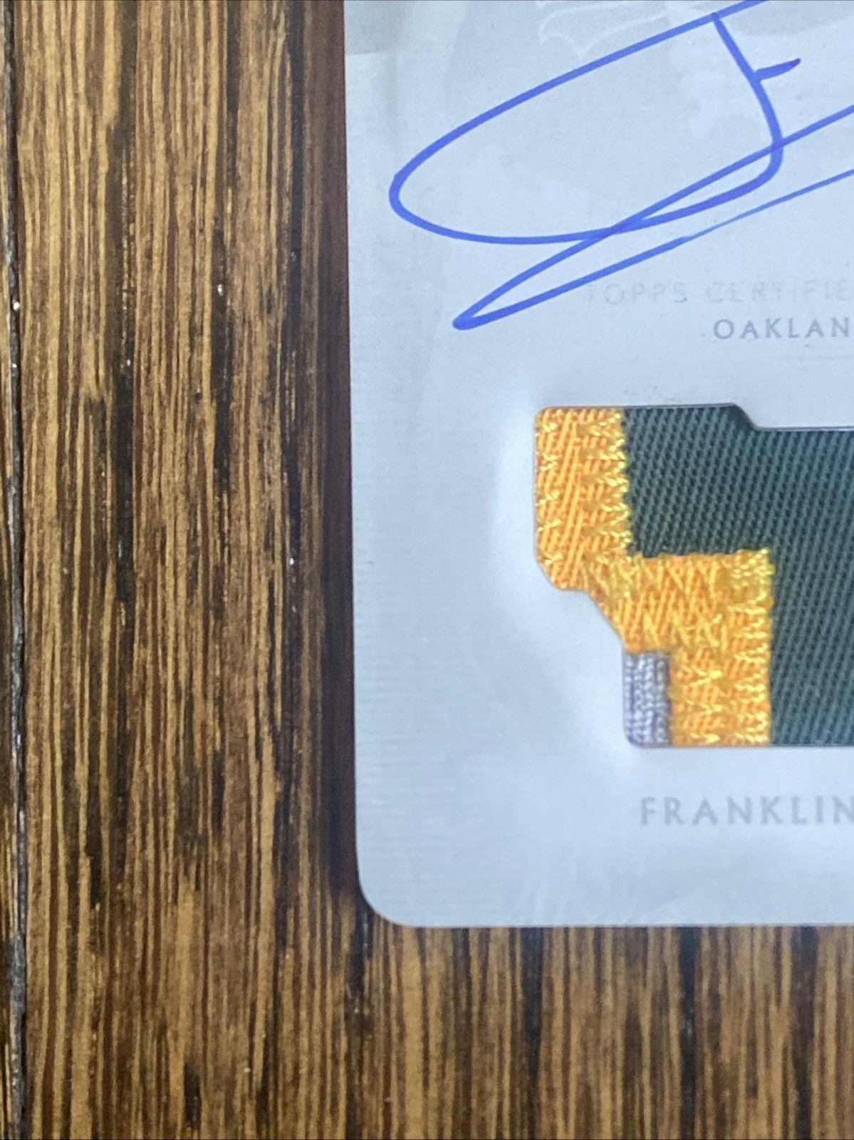 Topps 2018 Triple Threads White Whale FRANKLIN BARRETO Auto Patch 1/1 ROOKIE A’s view 5