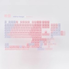 Hififox Pink Bean Keycap UV serigrafia profilo ciliegia