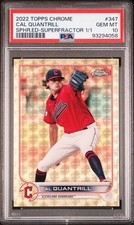 Marketplace image: 2022 TOPPS CHROME SAPPHIRE EDITION SUPERFRACTOR 1/1 CAL QUANTRILL 1/1 PSA 10