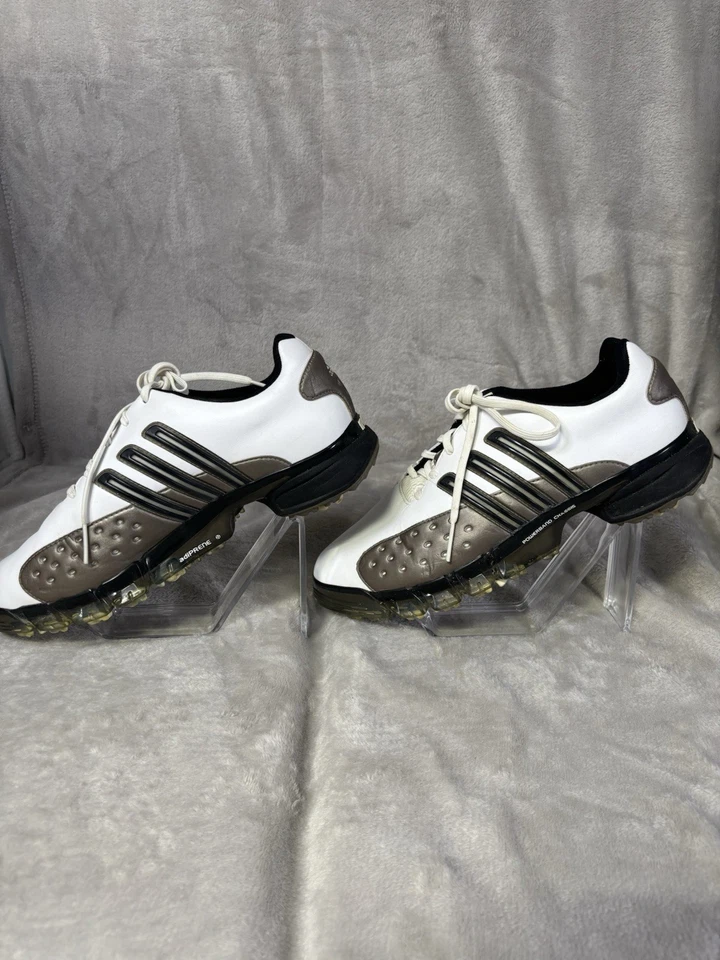 Zapatos de golf Adidas Powerband Chasis Adiprene talla 7,5 estilo #738493 blancos Foto 3 de 4