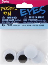Paste On Wiggle Eyes 20mm Black