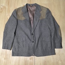 Vintage Pendleton Men's Sz 46 Western Wanderer Wool Collared Jacket Tweed