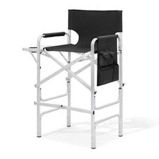 Magshion 31-Inch Height Folding Camping Tall Directors Chair with Side Table