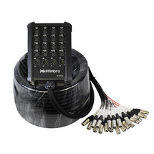 16-Channel XLR Snake Cable 100ft - Low Profile for Live  Studio Use