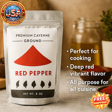 Cayenne Pepper Powder 8oz - Pure Ground Chili Spice, Non-GMO, Kosher Certified