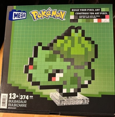 MEGA Pokemon Bulbasaur Pixel Art Building Kit - 374 pcs - New Sealed