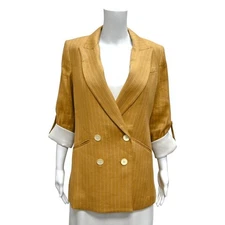 VERONICA BEARD | Parineti Camel Linen Blend Dickey Jacket Size 4
