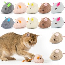 WRW 12PCS 2.36 Inch Cat Mice Toys, Prefilled Catnip green, pink, blue, yellow