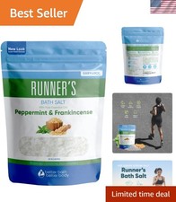Runner's Bath Salt 32 Ounces Epsom Salt with Natural Peppermint, Frankincense...