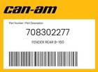 Can Am Genuine Fender Rear B-160 - 708302277