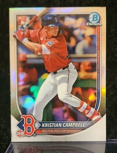 KRISTIAN CAMPBELL 2025 BOWMAN RED ROOKIE LOGO CHROME RC BOSTON RED SOX #58