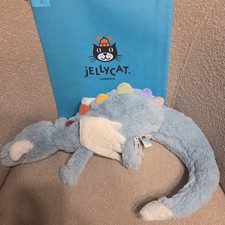 Jellycat Sky Dragon Blue Large 20 Inch Plush Dragon Stuffed Animal NWT