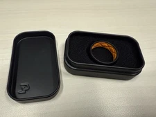 Groove Life Solid Silicone Ring Black and Orange Size 10