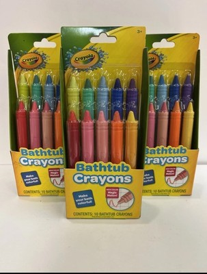 Crayola Bathtub Crayons - 10 Assorted Colors (Pack of 3)Brand New Factory Sealed