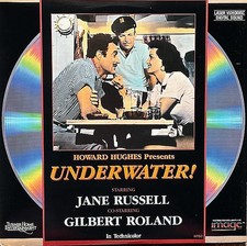 UNDERWATER  JANE RUSSELL/GILBERT ROLAND PREMIUM QUALITY USED LASERDISC NM/EX 