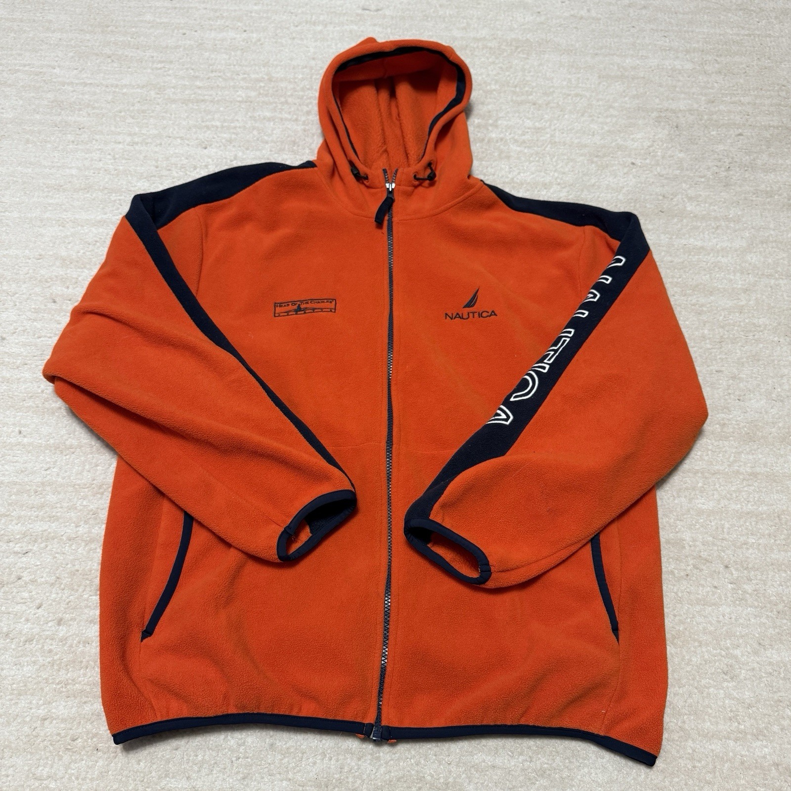 FILA Giacca Pile Volontario Nautica Testa della Regata Carlo Arancione Uomo Large