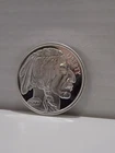 1 Troy oz .9999 Fine Silver Liberty Native American W/ Buffalo Round SMI Coin