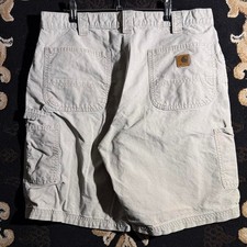 Y2K cream carhartt carpenter shorts