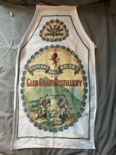 Vintage Highland Malt Scotch Whiskey Glen Grant Distillery Bar Sch&uuml;rze Baumwolle sehr guter Zustand