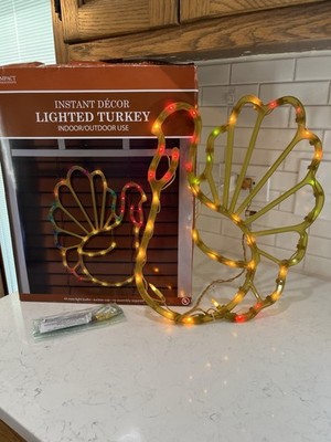 Impact Innovations Lighted Thanksgiving Turkey Decor, Plug-In Indoor/Outdoor