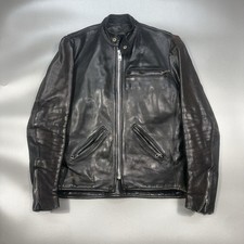 Vanson Associates Brown Boston Cafe Racer Leather Jacket Lined Size 38 USA Made