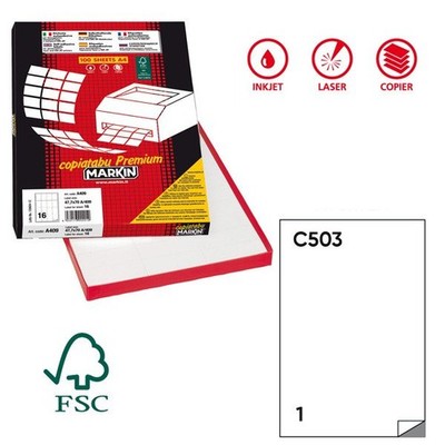 Klebeetiketten C/503 - aus Papier - extra permanent - 21 x 29,7 cm - 1 et/fg -
