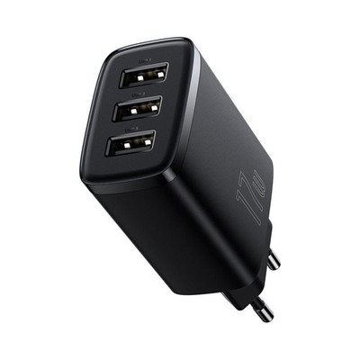 Ladegerät 17W Baseus 3xUSB 3.4A, schwarz