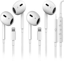 2 Pack for Wired /iPhone Headphones Earbuds with Built-in Microphone  Volume