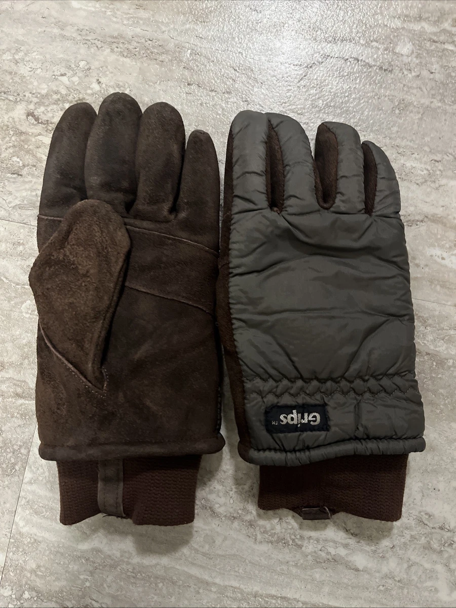 Gants De Travail Vintage Wells Lamont - Cuir Marron - Fabriqués Aux USA - Taille Petites Mains