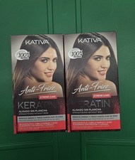 2 Kativa Anti-Frizz Xtreme Care Straightening Treatment Box Set NEW