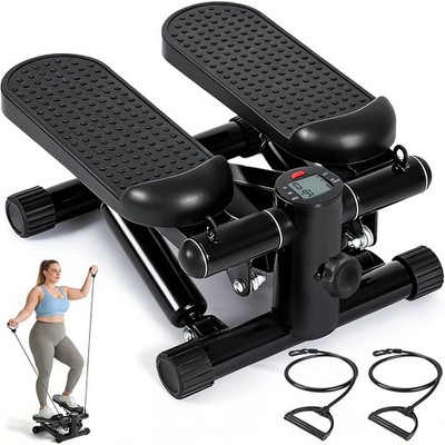 2-in-1 Mini Hydraulic Stepper mit Zugbänder für Zuhause, Up-Down Swing Stepper