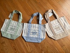 Trader Joes Mini Pastel Striped Canvas Tote B...