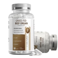 Grass Fed Beef Organ Capsules Liver Support Supplement for Liver Detox Non-GMO