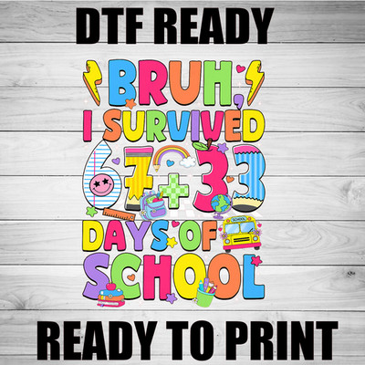 DTF Heat Transfer   Ready to Press, Full Color Design