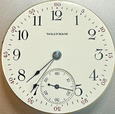 16S WALTHAM TRAVELER M 1908 7J HC PS Pocket Watch Movement Parts Repair T19