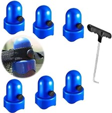 1.5 Diameter Trampoline Enclosure Pole Caps Replacement with 1.5, Blue 6pcs