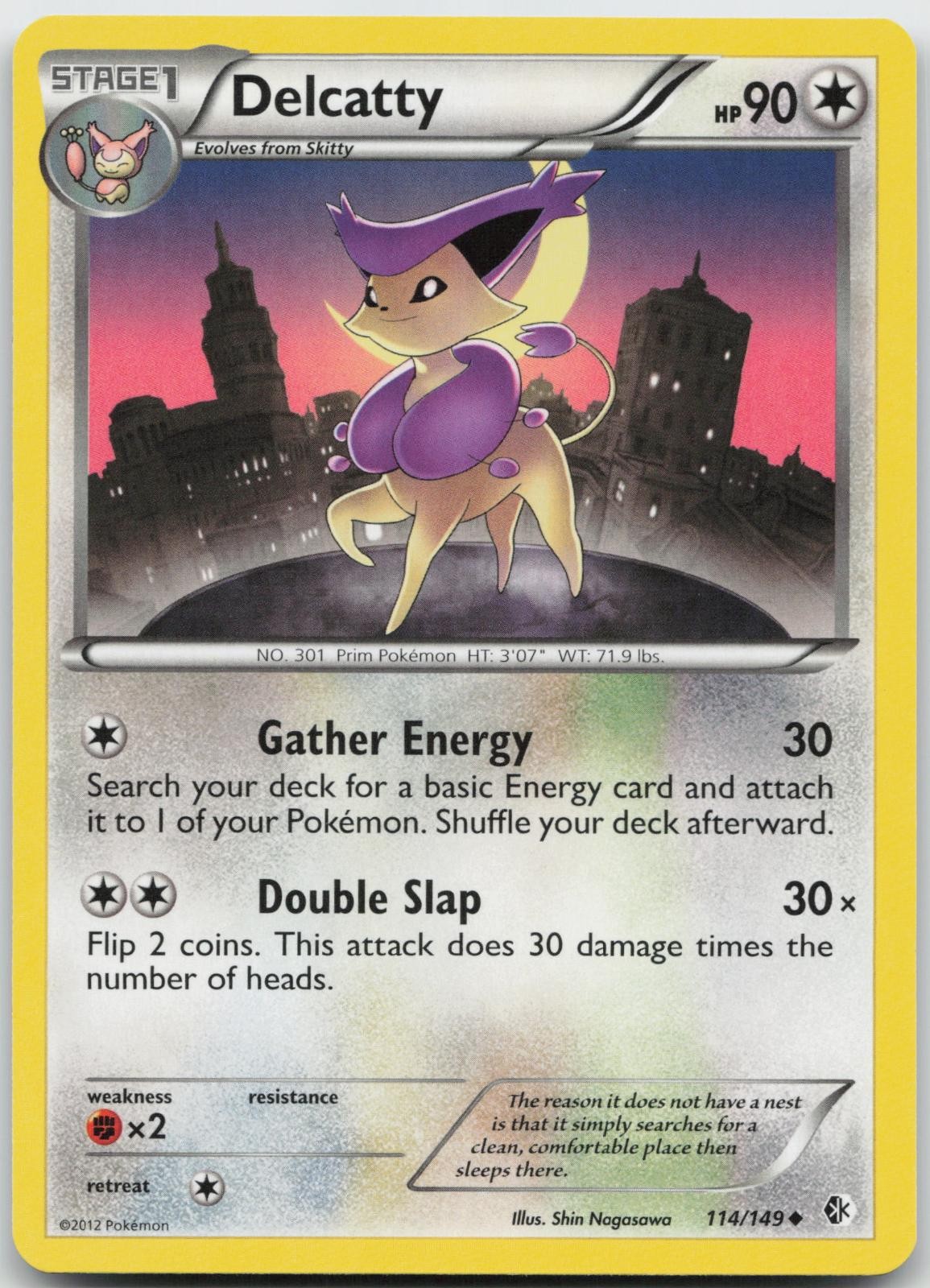 Delcatty 114/149 Uncommon Boundaries Crossed Pokemon Near Mint