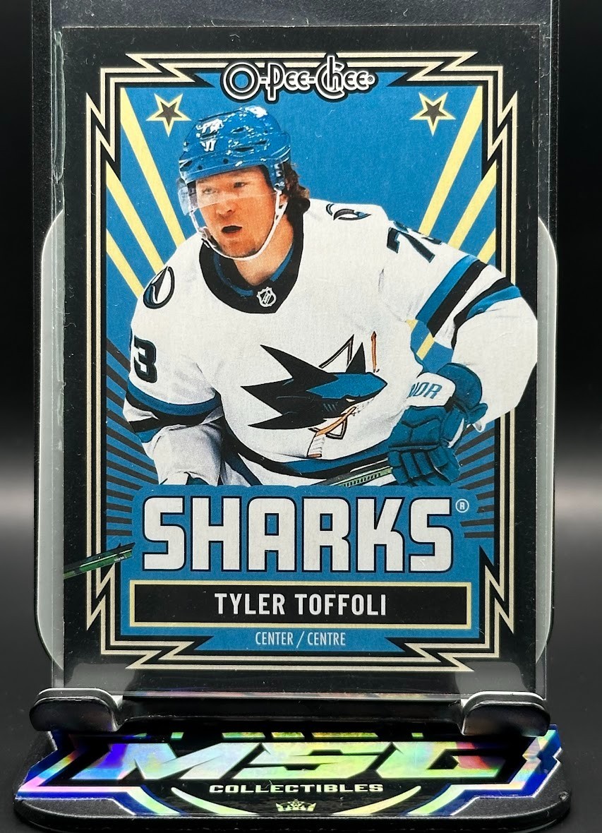 2025-26 O-Pee-Chee Tyler Toffoli Retro Black Border /100 #489 Sharks