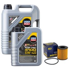 Motoröl Set Top Tec 4100 5W-40 6 Liter + Ölfilter für Citroen Peugeot 607 307