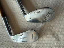 matched pair of Antique Windsor wood shaft irons, Niblick Mashie LOW SHIPPING