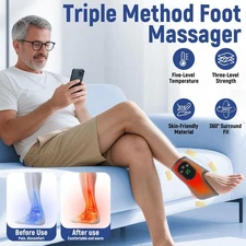 Electric Foot Ankle Massager Vibration 5 Mode Infrared Hot Compress Pain Relief