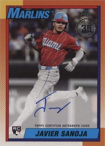 2025 Topps Tier One - Javier Sanoja Breakout Autograph Blue Foil 