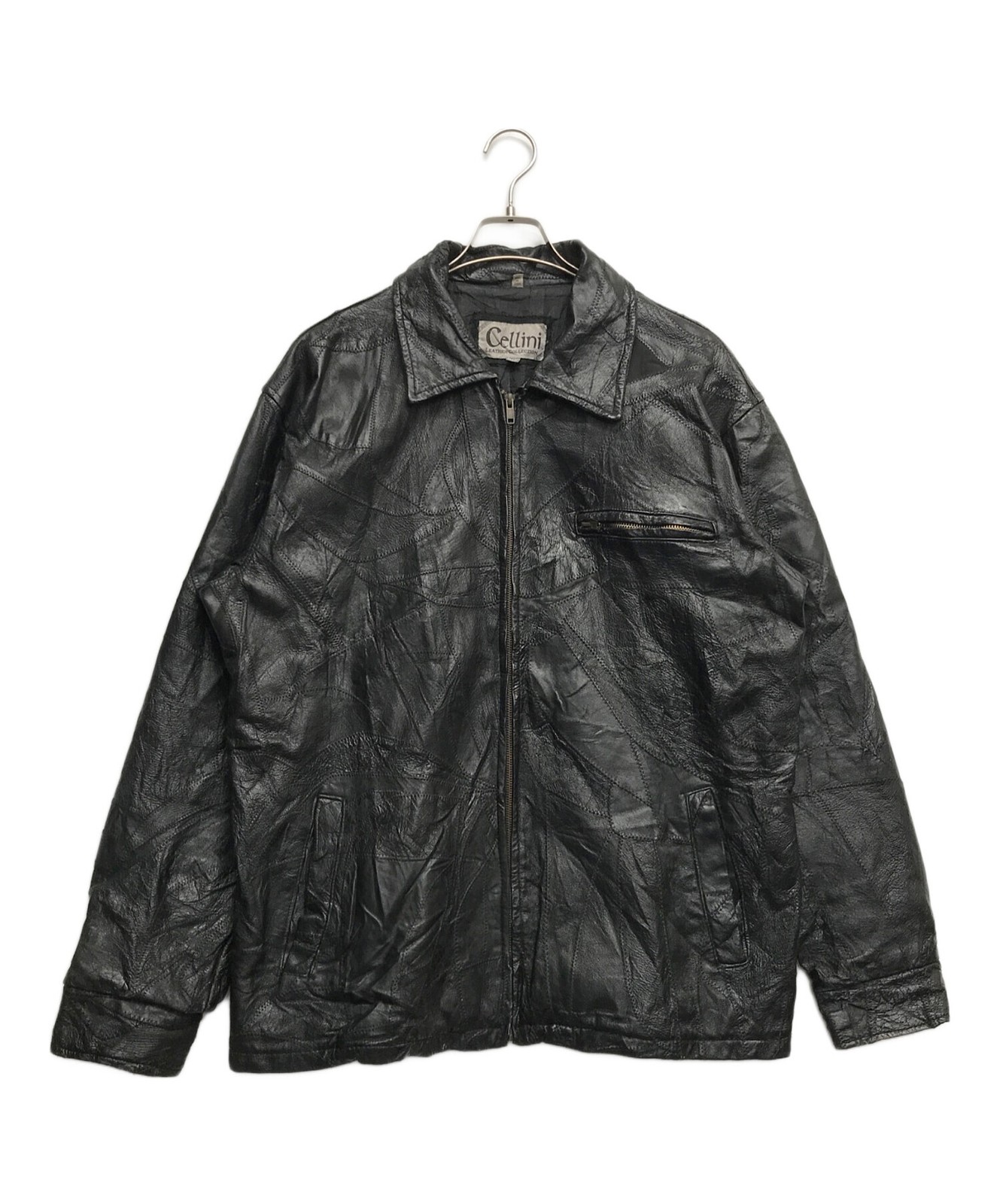 Cellini Patchwork Leather Jacket Size XL Iyq79 - image 1