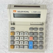 TA Adler-Royal L-1210 calcolatrice solare - chiavi grandi