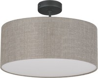 Deckenleuchte Modern Leinen Ø 40 Cm Rund Deckenlampe Schlafzimmer Wohnzimmer