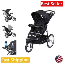 Expedition Jogger Dash Black Baby Stroller Lockable Swivel Wheel 4 Cup Holders