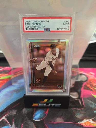 2025 Topps Chrome - Paul Skenes #300 Sepia Refractor Psa 9