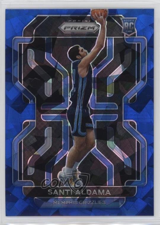 2021-22 Panini Prizm Blue Ice Prizm 87/125 Santi Aldama #276 0nr3