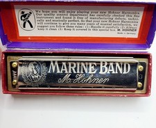 Antique Harmonica Pre War WW2 Germany M Hohner G Restored With Box